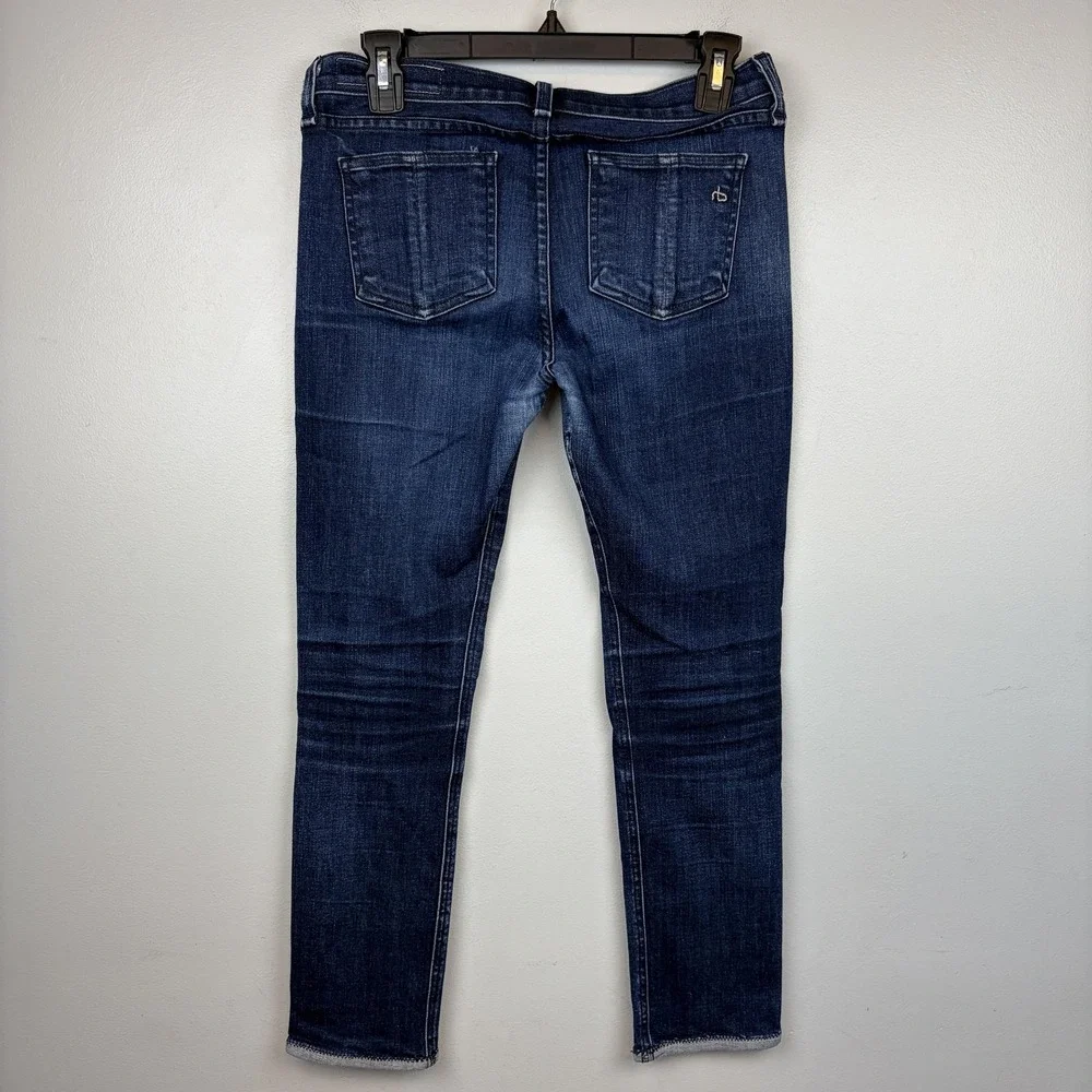 Rag & Bone Jean Capri Jeans Womens 27 Blue Era Wash Skinny Stretch‎ Denim